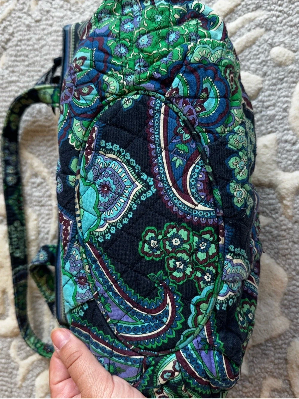 Vera Bradley “Blue Rhapsody” small tote - Navy & Teal